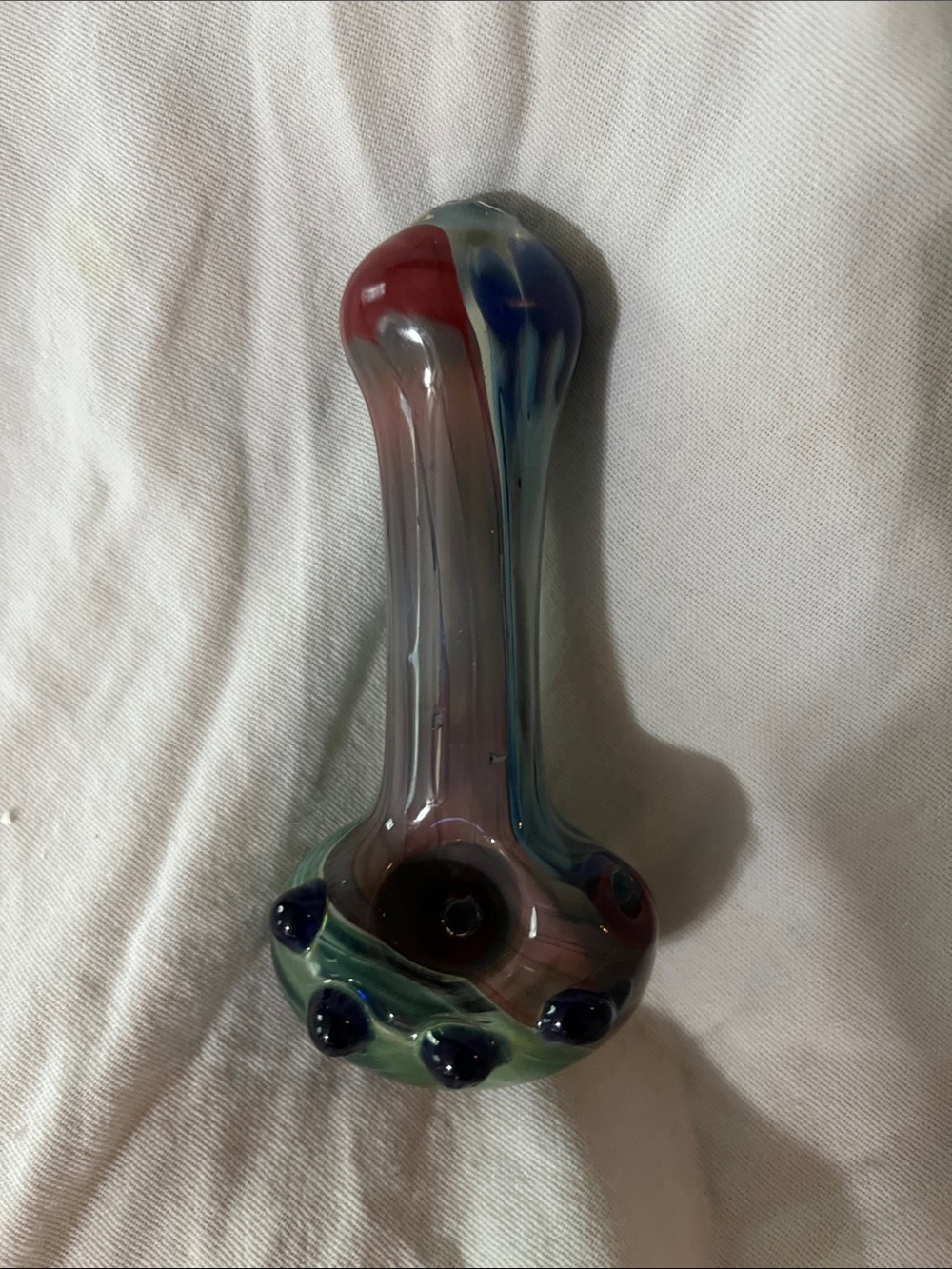 Handblown Multicolor Glass Spoon Piece - Home Art Decorative Piece